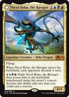 Nicol Bolas, the Ravager card from Core Set 2019