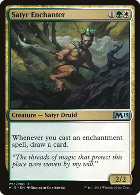 Satyr Enchanter card from Core Set 2019