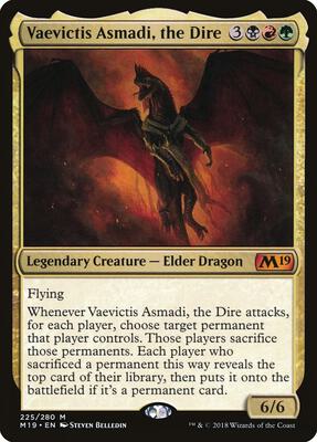 Vaevictis Asmadi, the Dire card from Core Set 2019