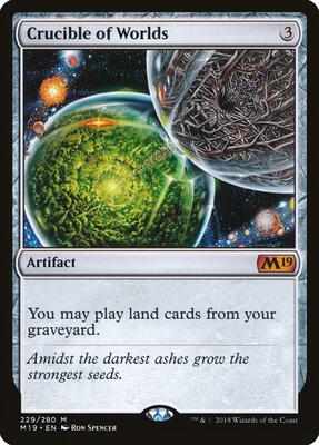 Crucible of Worlds card from Core Set 2019