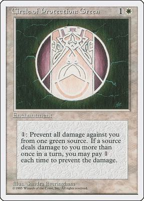 Circle of Protection: Green card from Fourth Edition