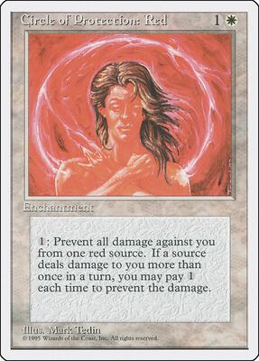 Circle of Protection: Red card from Fourth Edition
