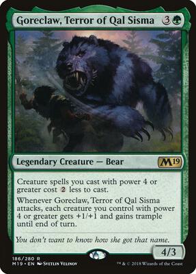 Goreclaw, Terror of Qal Sisma card from Core Set 2019