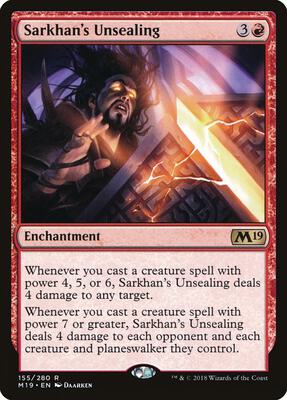 Sarkhan's Unsealing card from Core Set 2019