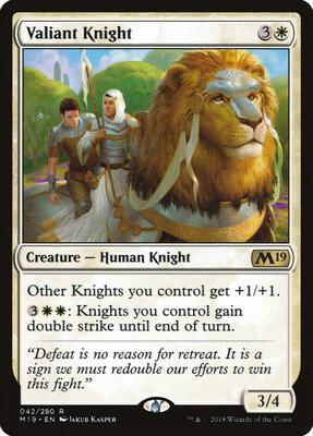 Valiant Knight card from Core Set 2019