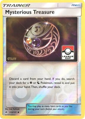 Mysterious Treasure - 113/131 (League Cup) [Staff] card from League & Championship Cards