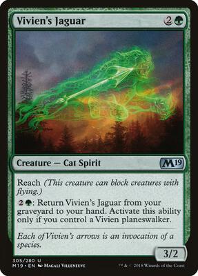 Vivien's Jaguar card from Core Set 2019