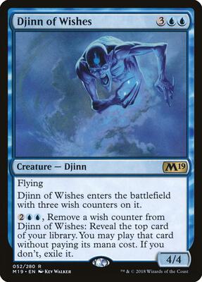 Djinn of Wishes card from Core Set 2019