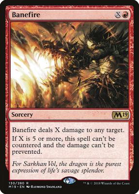 Banefire card from Core Set 2019