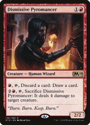Dismissive Pyromancer card from Core Set 2019