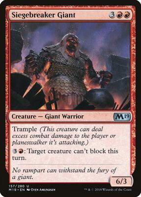 Siegebreaker Giant card from Core Set 2019