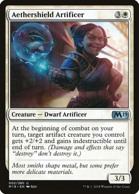 Aethershield Artificer card from Core Set 2019