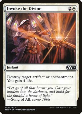 Invoke the Divine card from Core Set 2019