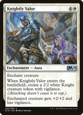 Knightly Valor card from Core Set 2019