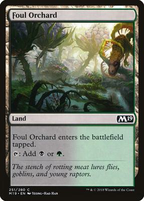 Foul Orchard card from Core Set 2019