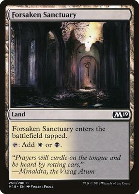 Forsaken Sanctuary card from Core Set 2019