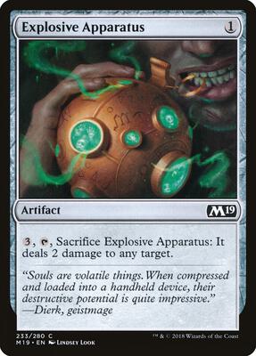 Explosive Apparatus card from Core Set 2019