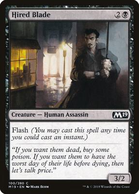 Hired Blade card from Core Set 2019