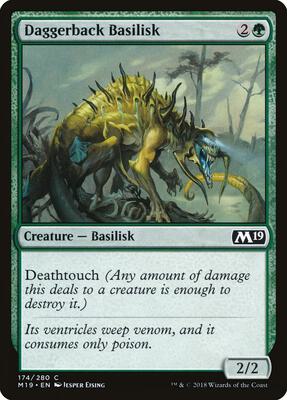 Daggerback Basilisk card from Core Set 2019