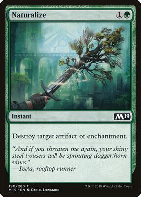 Naturalize card from Core Set 2019