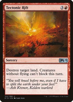 Tectonic Rift card from Core Set 2019