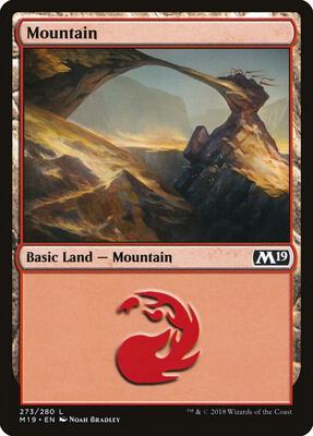 Mountain (273) card from Core Set 2019