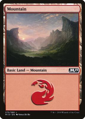 Mountain (275) card from Core Set 2019
