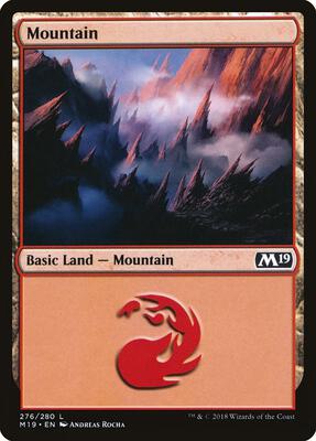 Mountain (276) card from Core Set 2019