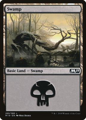 Swamp (269) card from Core Set 2019