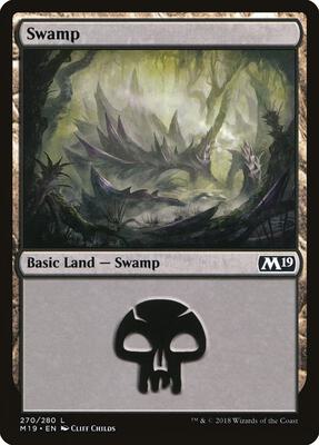 Swamp (270) card from Core Set 2019