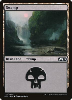 Swamp (271) card from Core Set 2019
