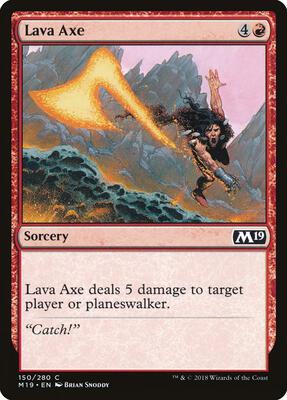 Lava Axe card from Core Set 2019