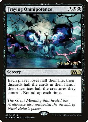Fraying Omnipotence card from Prerelease Cards