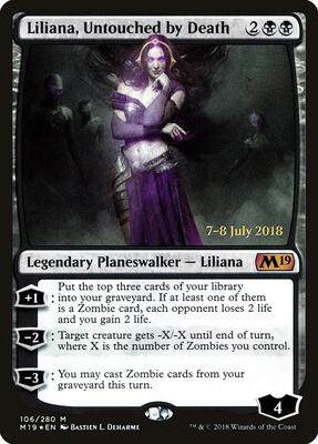Liliana, Untouched by Death card from Prerelease Cards