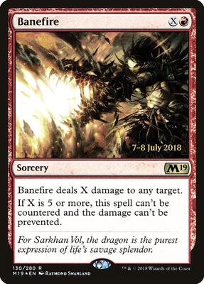 Banefire card from Prerelease Cards
