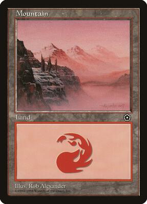 Mountain (157) card from Portal Second Age