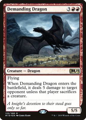 Demanding Dragon card from Prerelease Cards