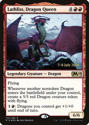 Lathliss, Dragon Queen card from Prerelease Cards