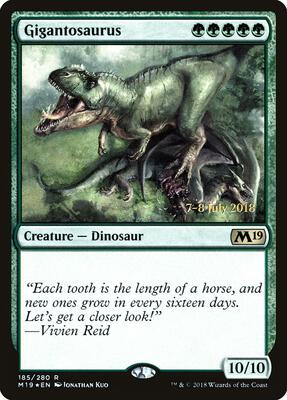 Gigantosaurus card from Prerelease Cards
