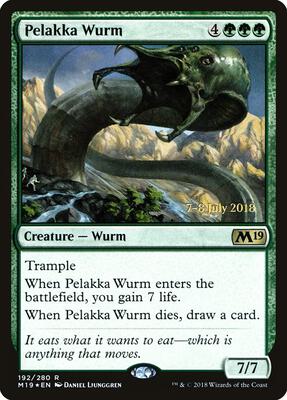 Pelakka Wurm card from Prerelease Cards