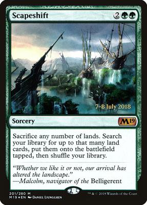Scapeshift card from Prerelease Cards