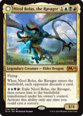 Nicol Bolas, the Ravager card from Prerelease Cards