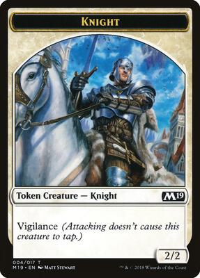 Knight Token card from Core Set 2019