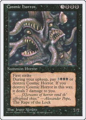 Cosmic Horror card from Fourth Edition