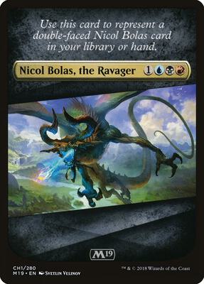 Checklist Card - Core Set 2019 (Nicol Bolas, the Ravager) card from Core Set 2019