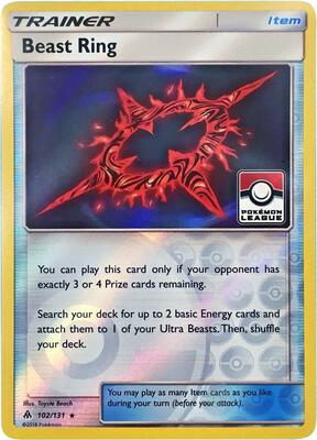 Beast Ring - 102/131 (Pokemon League) card from League & Championship Cards
