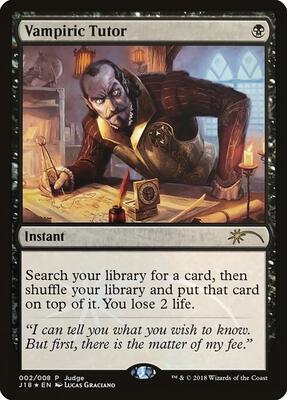 Vampiric Tutor (J18) card from Judge Promos