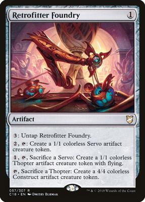 Retrofitter Foundry card from Commander 2018
