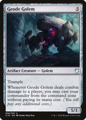 Geode Golem card from Commander 2018