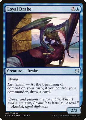 Loyal Drake card from Commander 2018